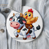 Kuh/Huhn niedlich Cartoon Button (Beispiel)