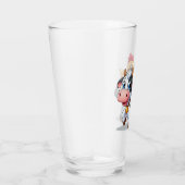 Kuh/Huhn niedlich Cartoon Glas (Rechts)