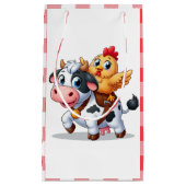 Kuh/Huhn niedlich Cartoon Kleine Geschenktüte (Vorderseite)