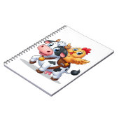 Kuh/Huhn niedlich Cartoon Notizblock (Linke Seite)