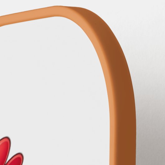 Kuh/Huhn niedlich Cartoon Pickleball Schläger (Linke Seite)