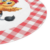 Kuh/Huhn niedlich Cartoon Schneidebrett (Ecke)