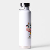 Kuh/Huhn niedlich Cartoon Trinkflasche (Rechts)