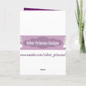 Kuh hüpft über den Mond, Lila Sobriety Karte (Rückseite)