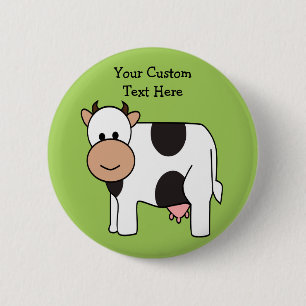 Kuh-Illustration benutzerdefinierter Text Button