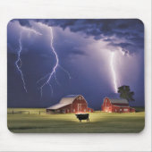 Kuh im Gewitter Mousepad (Vorne)