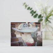 Kuh im Lippenstift auf einer Postkarte (Stehend Vorderseite)