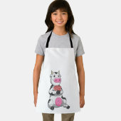 Kuh im Poker mit Poker-Karten Schürze (Insitu)