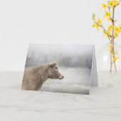 Kuh im sinkenden Schnee Karte (Gelbe Blume)