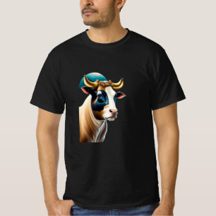 Kuh im T - Shirt der Jacke