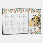 Kuh im Wiese-Kalender 2025 Geschirrtuch (Horizontal)