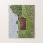 Kuh in der Weide Bauernhof Art Puzzle (Vertikal)