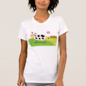 Kuh in einem Feld T - Shirt von Frauen (Vorderseite)