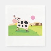 Kuh in einem Feldpapier Napkins Serviette (Vorderseite)