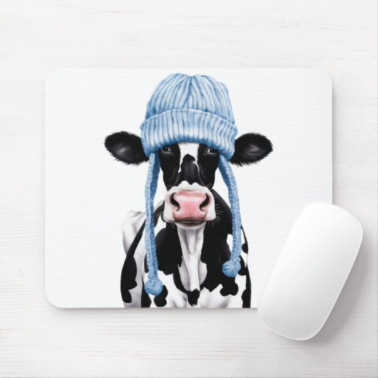 Kuh in einem Hut. Mousepad (Mit Mouse)