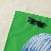 Kuh in einem Hut. Strandtuch (Beispiel)