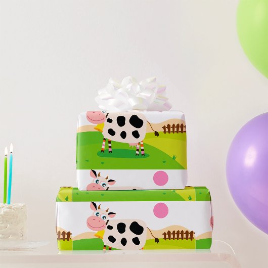 Kuh in einem Umreifungspapier Geschenkpapier