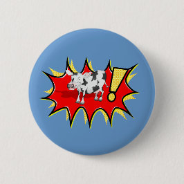 Kuh in einer KAPOW-Sternexplosion Button