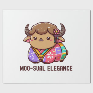 Kuh in Elegance im Hochland Geschenkpapier