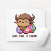 Kuh in Elegance im Hochland Mousepad (Mit Mouse)