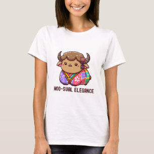 Kuh in Elegance im Hochland T-Shirt