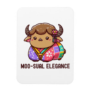 Kuh in Eleganz im Highland Magnet