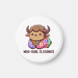 Kuh in Eleganz im Highland Magnet