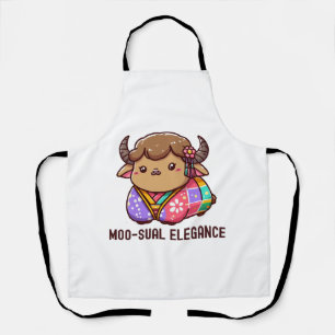 Kuh in Eleganz im Hochland Schürze