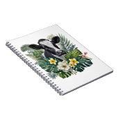 Kuh in floraler Jungle Png, tropische Kuh Notizblock (Rechte Seite)