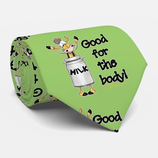 Kuh in Milchdose Krawatte (Gerollt)