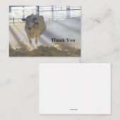 Kuh in Nebel Danke Karte (Vorne/Hinten)