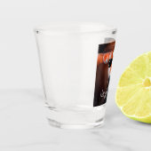 Kuh in Sonnenbrille kein Niedlicher Witz Schnapsglas (Links)