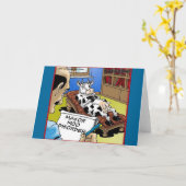 Kuh in Therapie 4 Mooo Disorder gibt T-Shirts Kart Karte (Gelbe Blume)