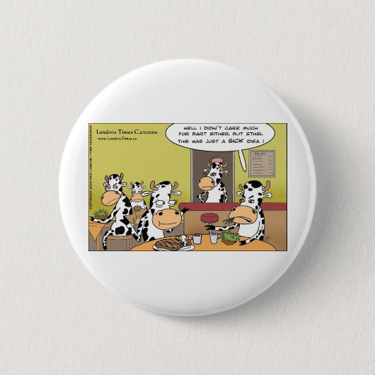 Kuh isst Husband Funny Gaben T-Shirts Tasse & Kart Button (Vorderseite)