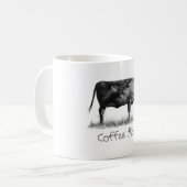 KUH-KAFFEE-TASSE (Kaffee Moog) Bleistift-Zeichnen Kaffeetasse (Vorderseite Links)