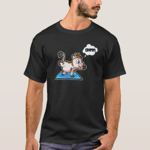 Kuh-Kalb-Yoga-Posen Sportgymnastik Ohm Herzschlag T-Shirt