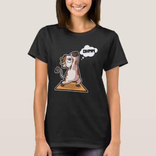 Kuh Kalb Yoga-Übungen Sport Gymnastik Ohm Herzschl T-Shirt