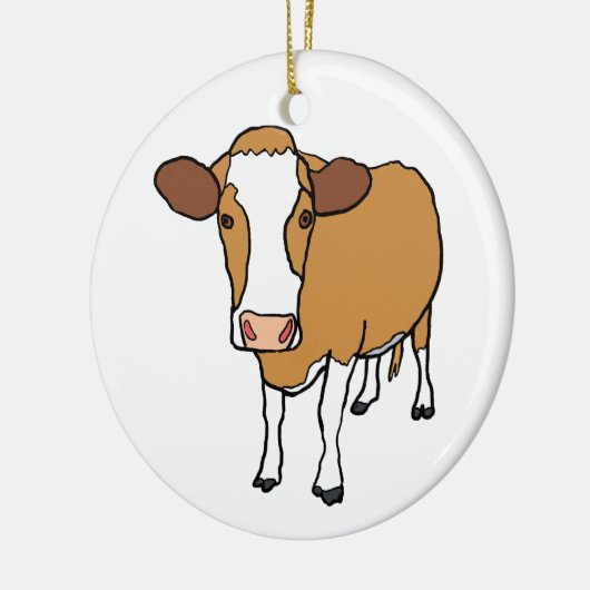 Kuh Keramik Ornament (Links)