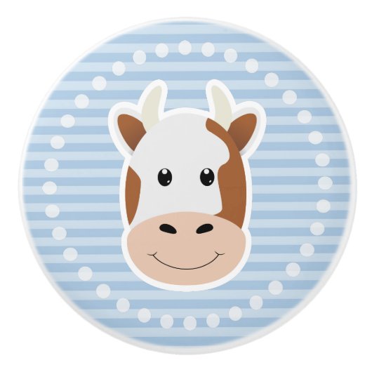 Kuh Keramikknauf (Vorderseite)