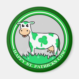 Kuh-Kleeblatt-Magnet St. St Patrick Tages Magnet