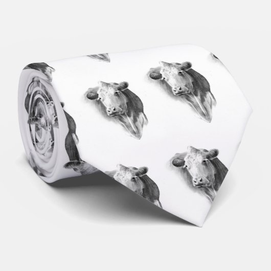 KUH-KOPF IM BLEISTIFT: KRAWATTE (Gerollt)