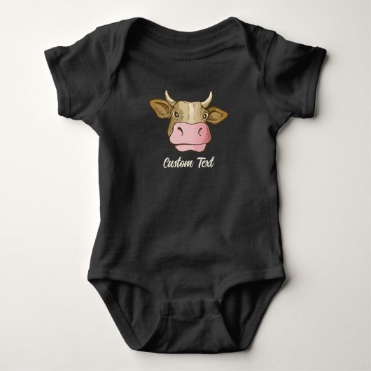 Kuh Kopf T - Shirts Baby Bodysuit (Vorderseite)