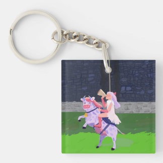 Kuh Krieger Schlüsselanhänger