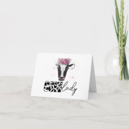 Kuh Lady, Kuh Mama PERSONALISIERT Karte