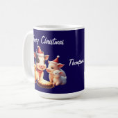 Kuh, Lamm, Schwein und Huhn Kaffeetasse (Vorderseite Links)