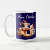 Kuh, Lamm, Schwein und Huhn Kaffeetasse (Links)