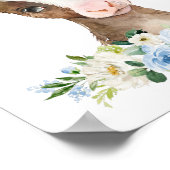 Kuh, Landtiere, Stall, Blütenblumen, Junge Kinderz Poster (Ecke)