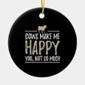Kuh Landwirtschaft Kühe Rinder Keramik Ornament (Vorne)