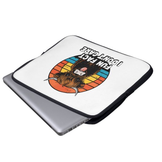 Kuh. Laptopschutzhülle (Vorne Knopf)