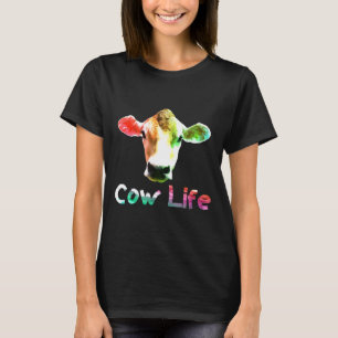 Kuh Leben Landwirt Landwirtschaft Geflügel Milch V T-Shirt